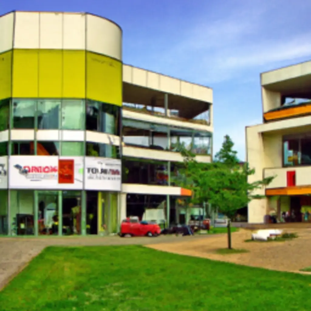 Bildtext Moderne Produktionsanlage von Unternehmen A einem führenden Anbieter von technischen Lösungen für die Automobilindustrie mit Sitz in Aschheim