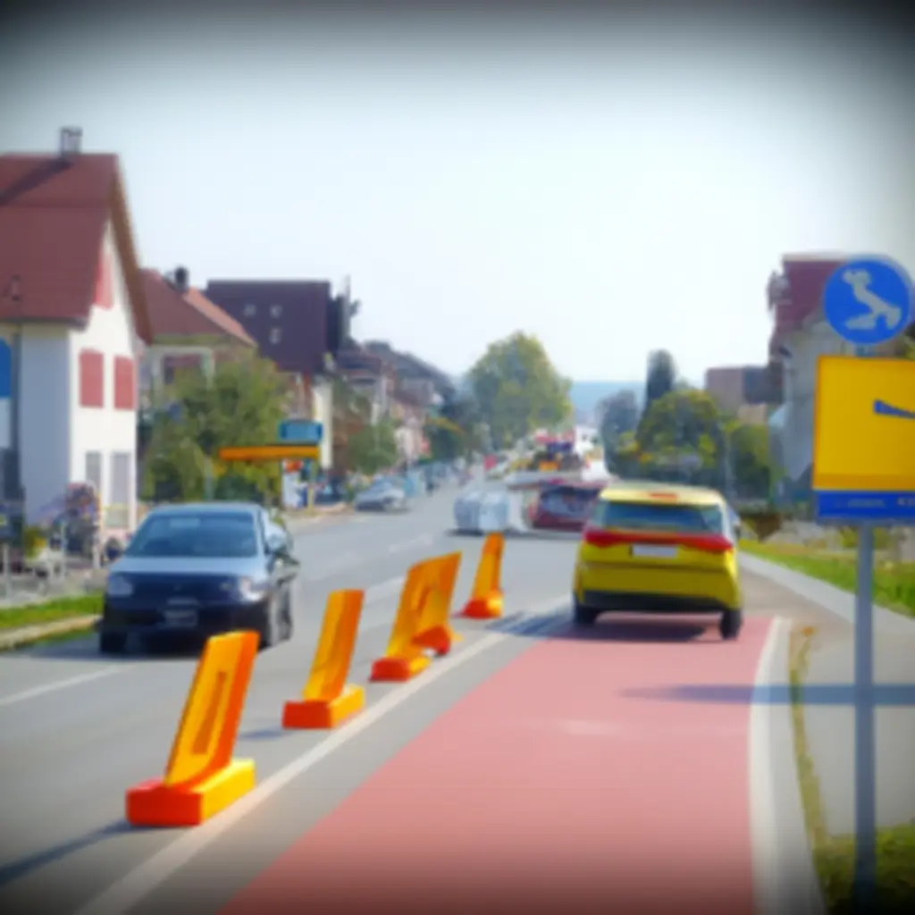 Bauarbeiter bei der Arbeit an der Optimierung der Verkehrsinfrastruktur in Aschheim Bayern