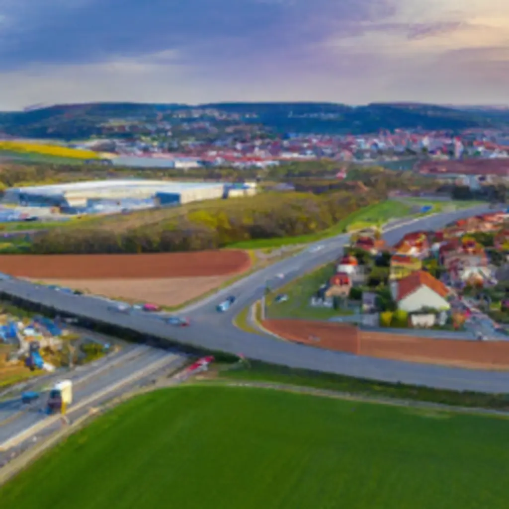 Überblick der Logistikinfrastruktur in Aschheim bei München und an der Autobahn A