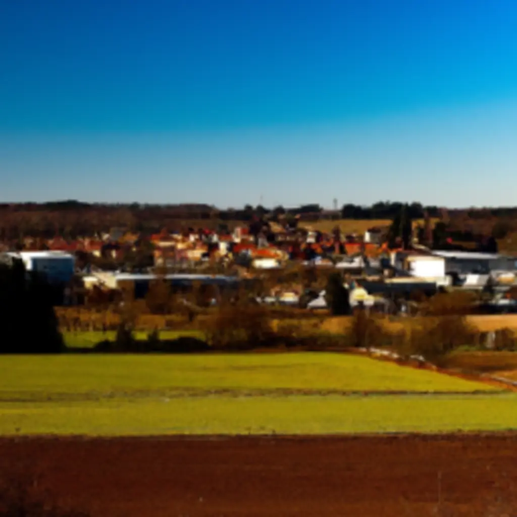 Panoramaansicht von Aschheim im Münchner Osten hervorhebend kurze Wege und groe Vorteile der Region